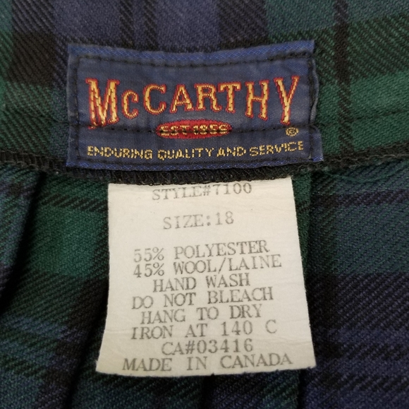 McCarthy 18 Black Watch Tartan Plaid Uniform Skirt - Picture 11 of 11